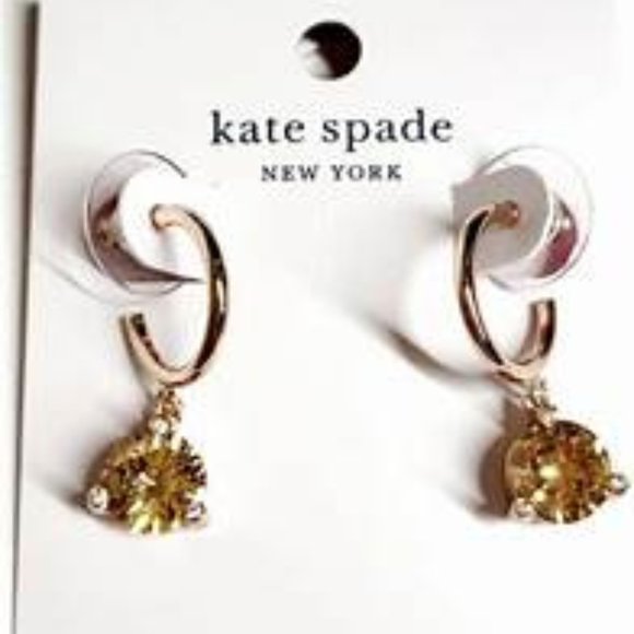 KATE SPADE RISE AND SHINE DROP HUGGIE EARRINGS
